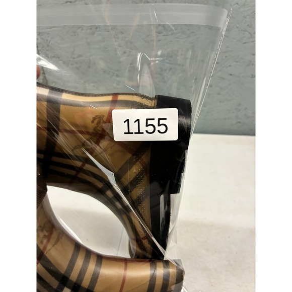 Burberry Women's IT 38 Rain Boots Nova Check Ankle Beige Black Red Rubber - Picture 15 of 15